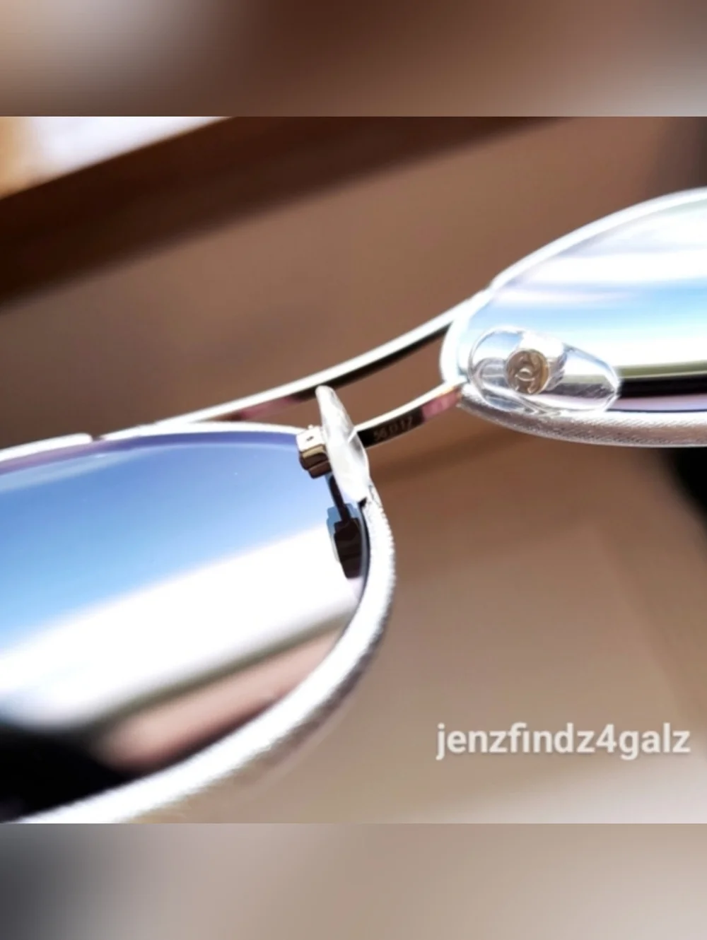 NWT Authentic CHANEL 4228-Q Silver Round Aviator Mirrored Sunglasses With Case - Picture 9 of 11